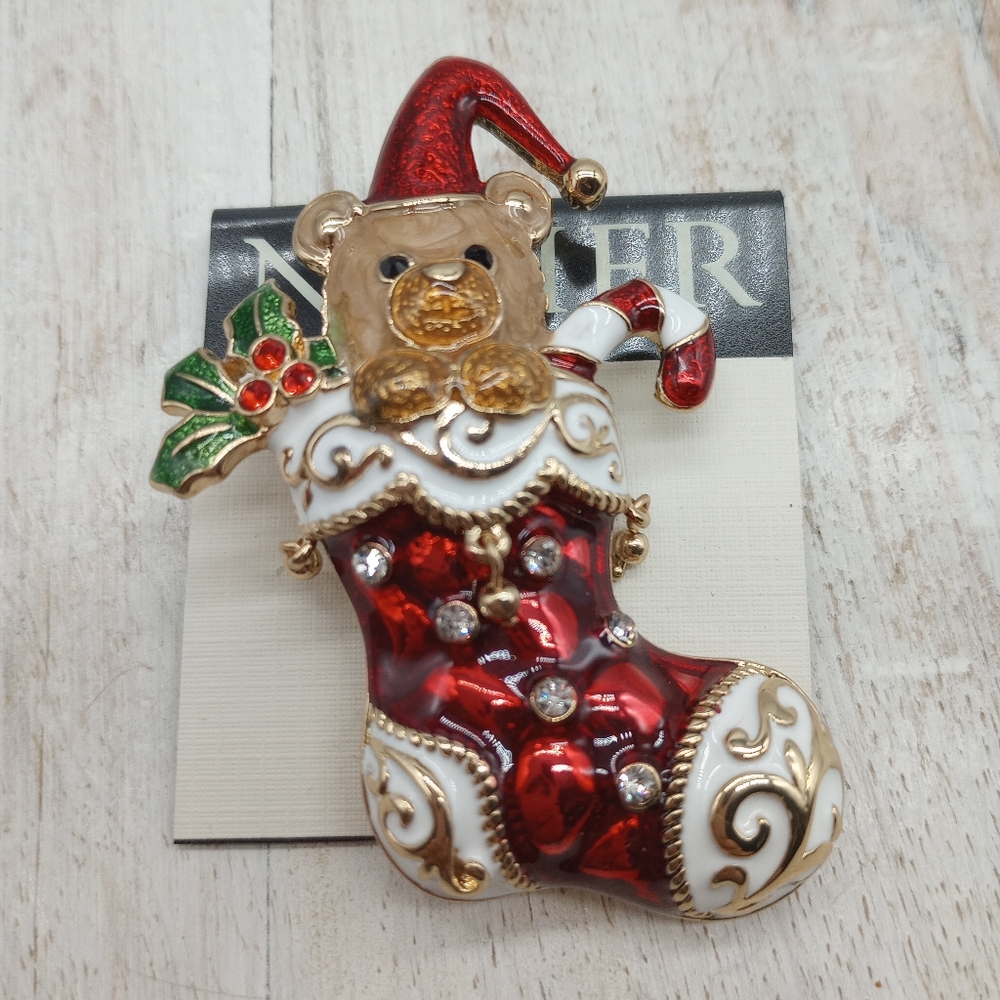 Napier Christmas Stocking Pin